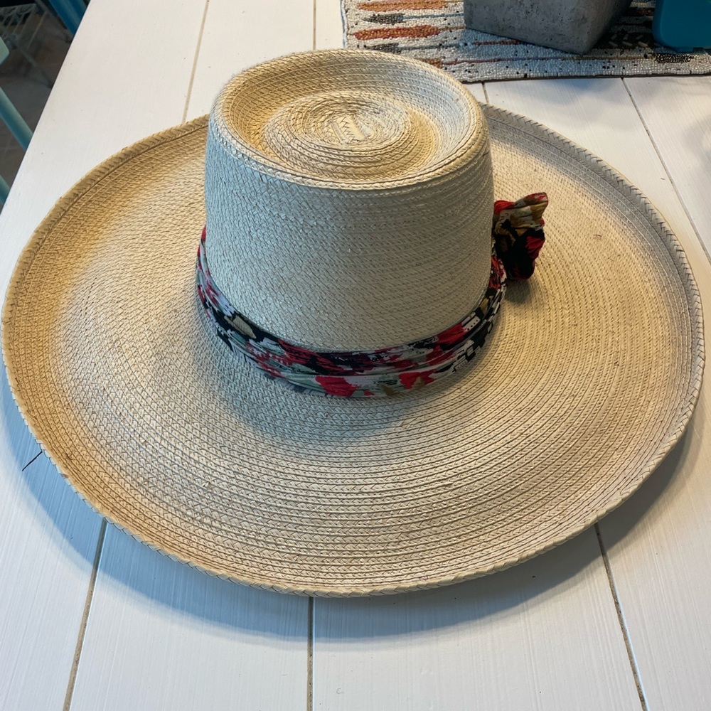 Wide brim palm hat - Picture 5 of 9